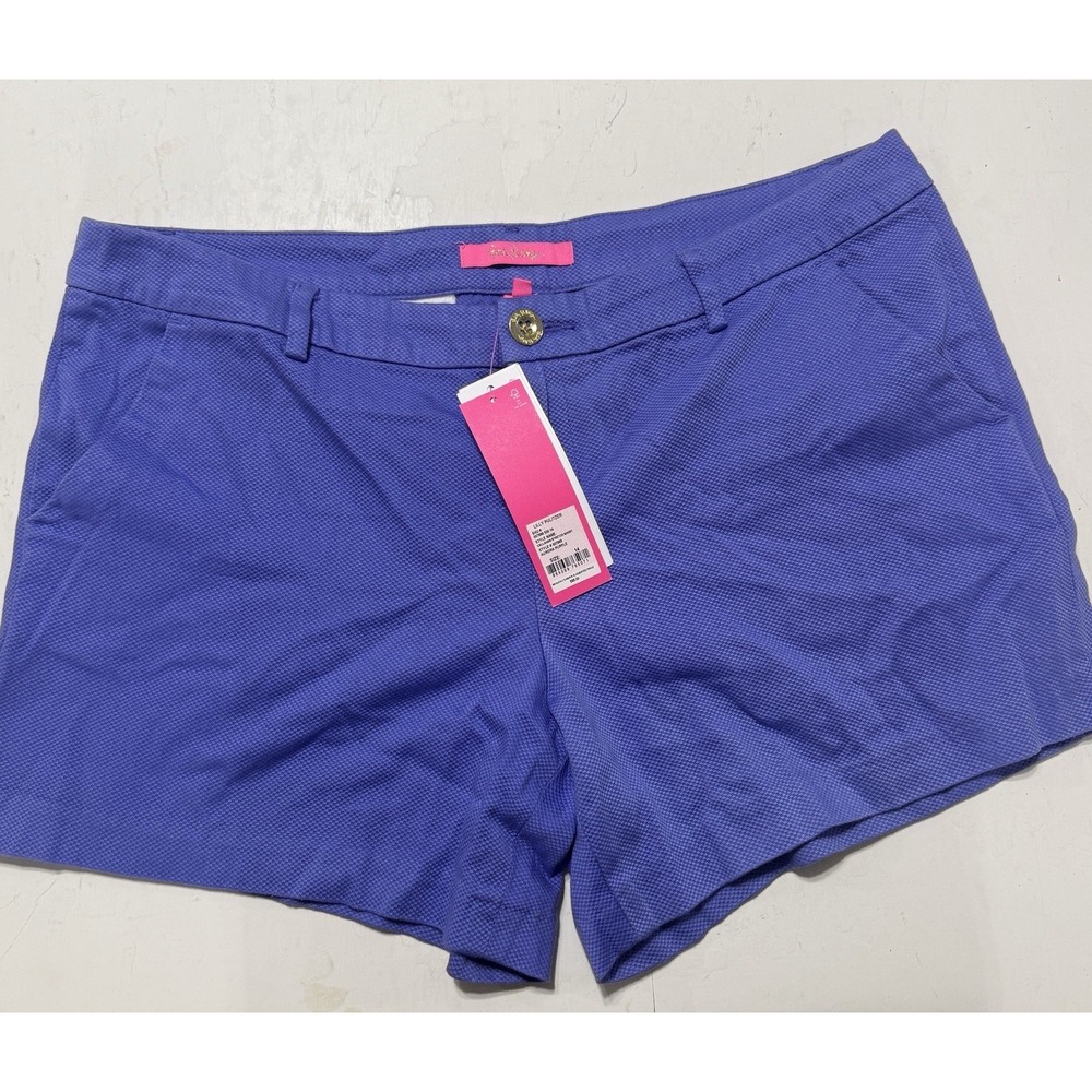Lilly Pulitzer Callahan Stretch Shorts Size 14 Purple NEW W/TAGS Low Rise 5"